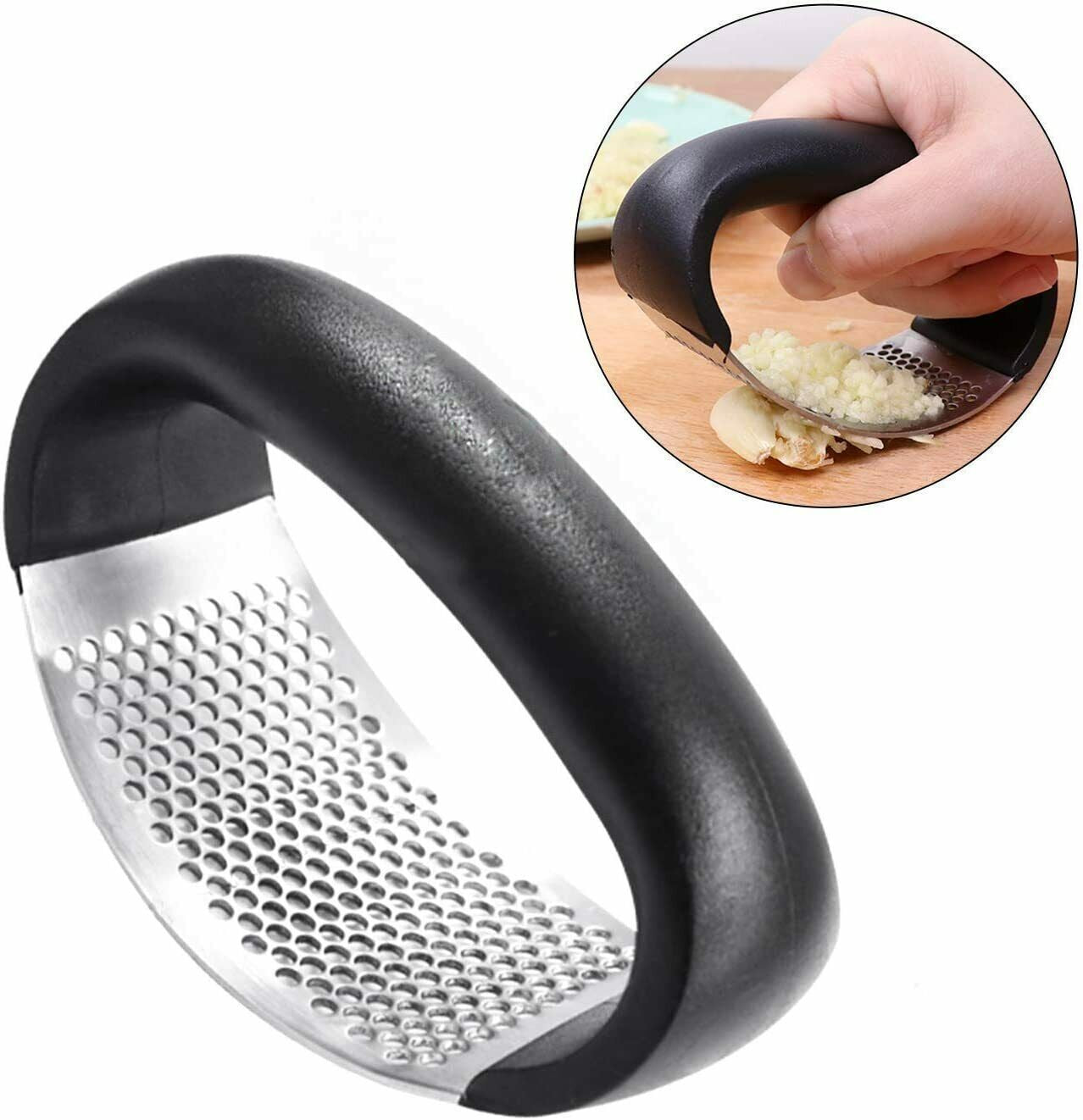 Manual Garlic Press Crusher Squeezer Tool Stainless Steel Masher Kitchen Tools