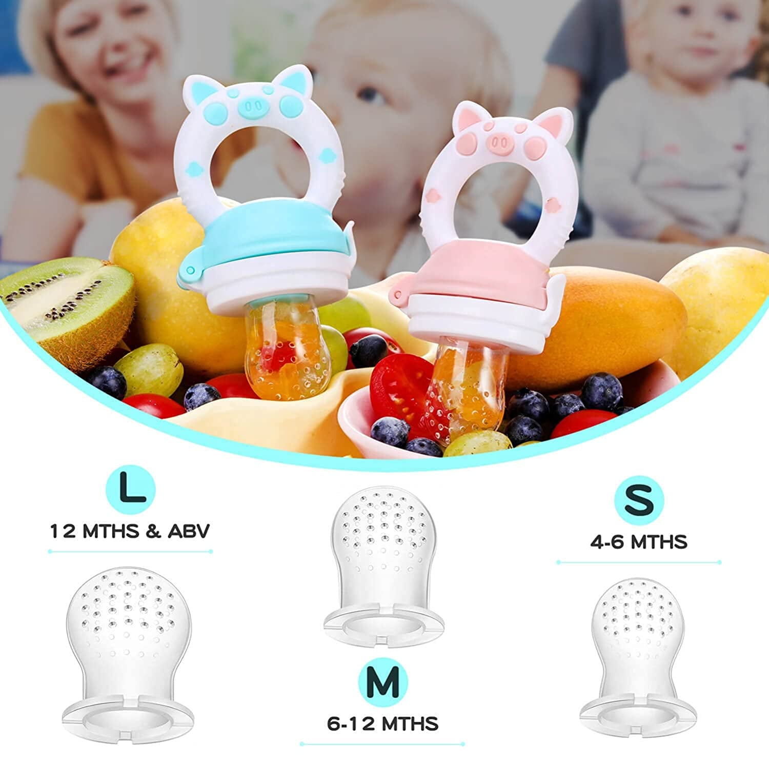 2-Pack Baby Fruit Food Feeder Pacifier