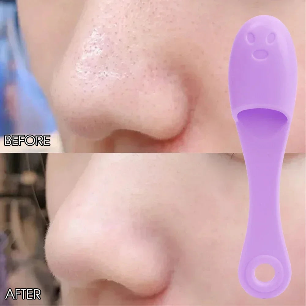 Silicone Nose Brush - Double-Sided Facial Pore Cleaner & Blackhead Remover