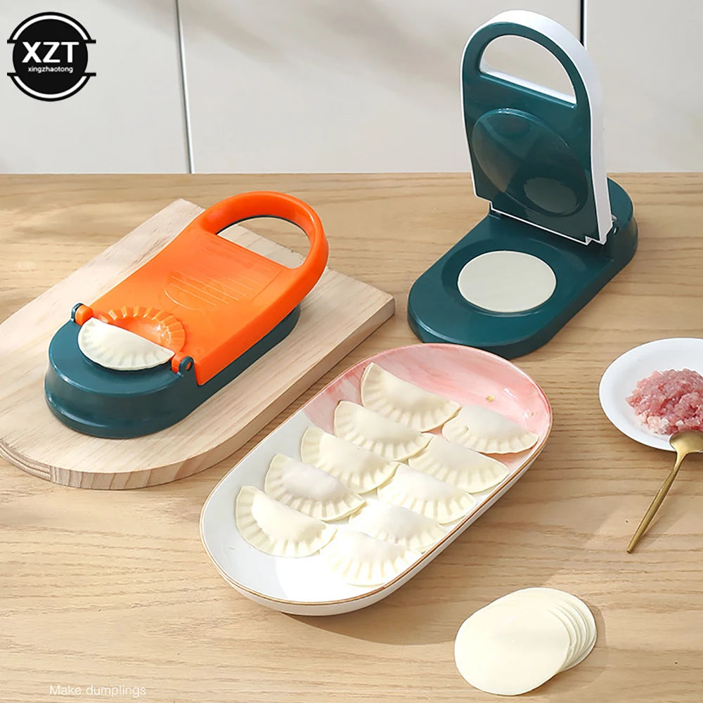 2 in 1 Dumpling Maker - Dumpling Skin Maker, Dough Presser, and Moulds for Kitchen Baking Pastry Making