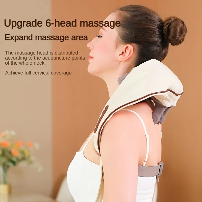 Shoulder and Neck Massager Professional Edition - Relieves Pain through Realistic Humanoid Massage, Rechargeable with Long-Las