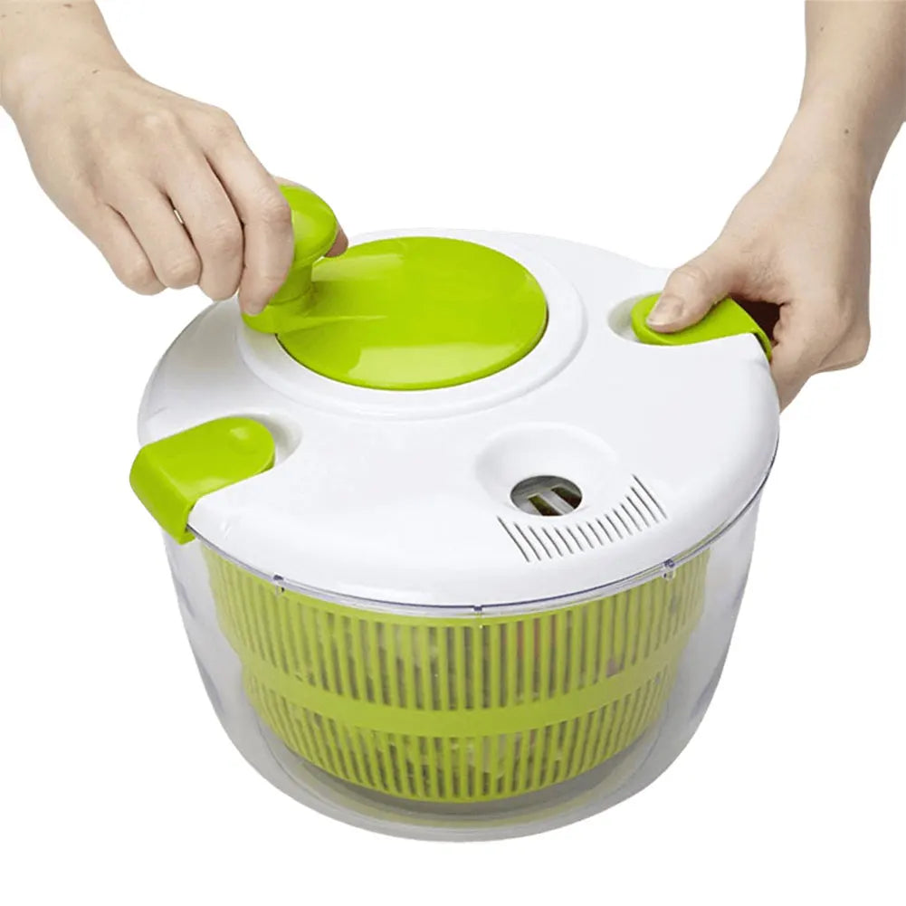 Salad Spinner & Vegetable Dryer | BPA-Free Fruit Washer with Secure Lid and Rotary Handle