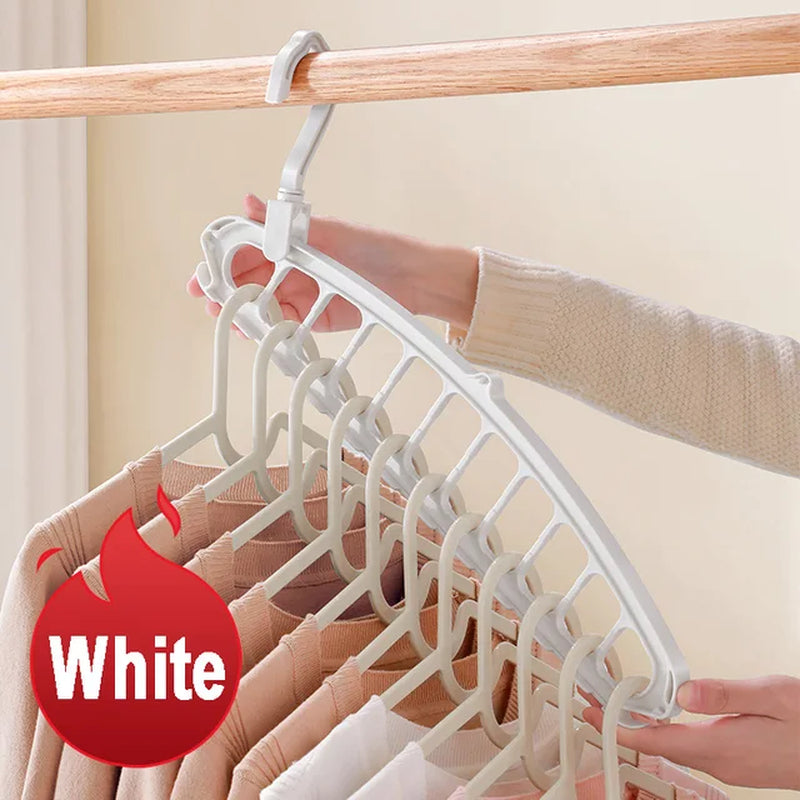 Space-Saving Multi-Port Clothes Hanger Closet Organizer – Plastic Scarf Storage Hanger