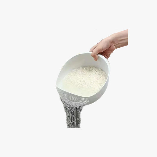 Plastic Drain Basket with Handles, Rice and Vegetable Strainer