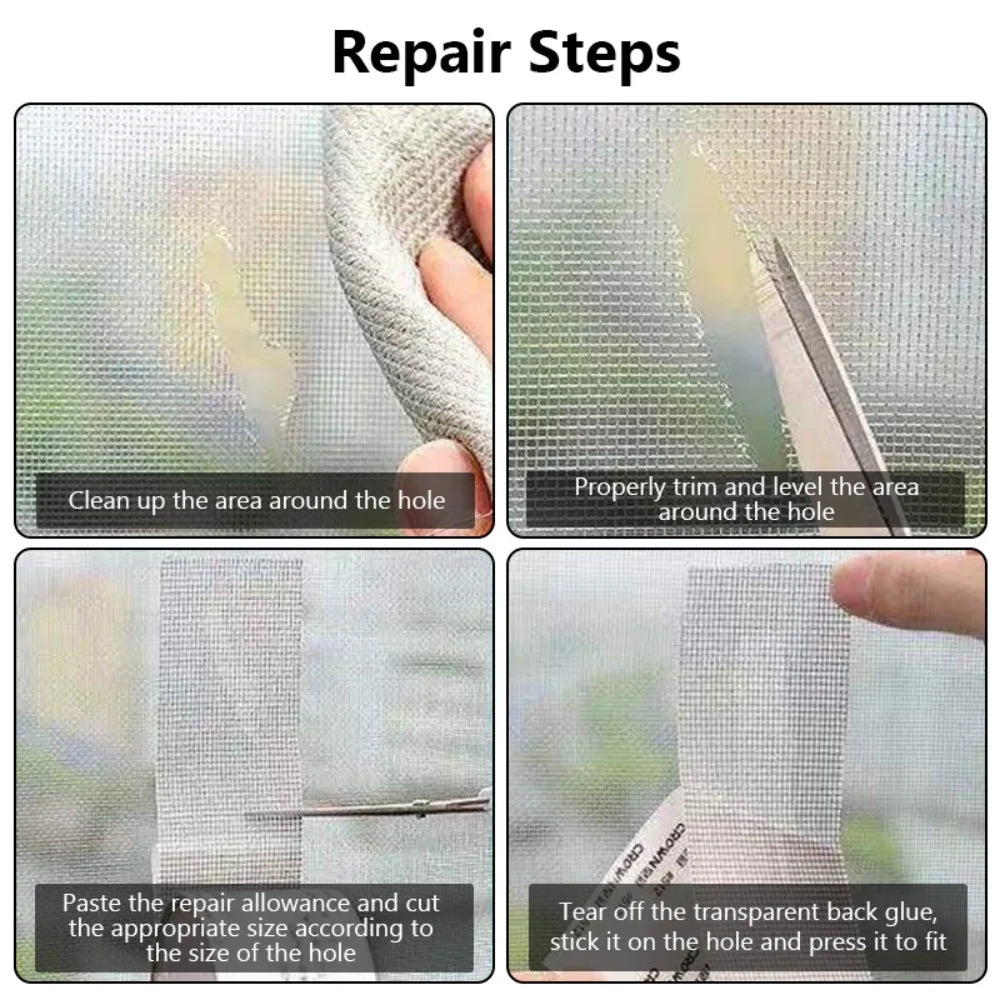 Self-Adhesive Window Screen Mesh Repair Tape - Mosquito Net Fix & Repair Tool