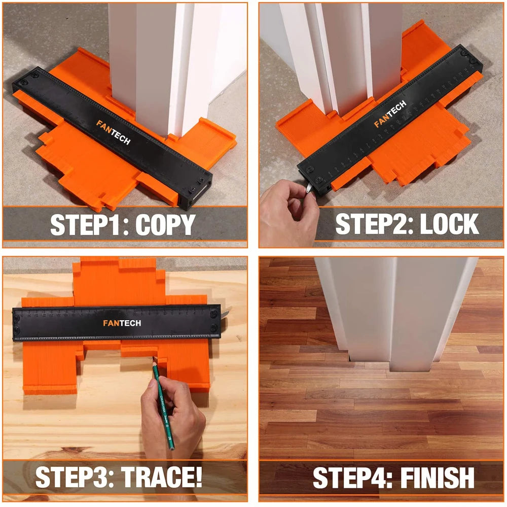 Contour Gauge Shaping Tool - Precise Wood Measure Ruler for Irregular Shapes