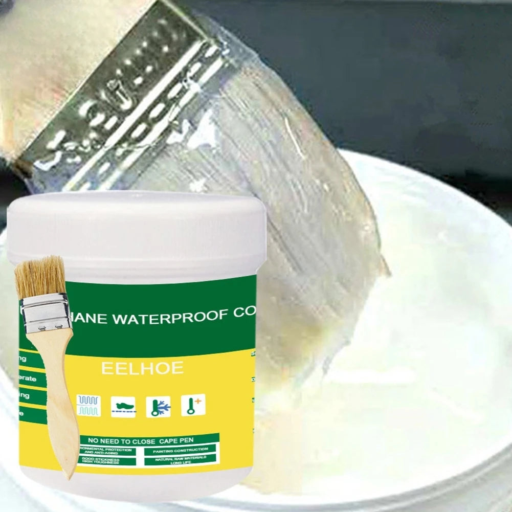 Invisible Waterproof Glue with Brush - 30/100/300G Waterproof Sealant for Wall, Tile, Window, and Bathroom