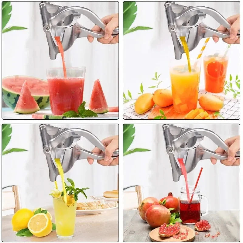 Stainless Steel Manual Fruit Juice Maker | Hand Press Juicer for Pomegranate, Orange, Lemon