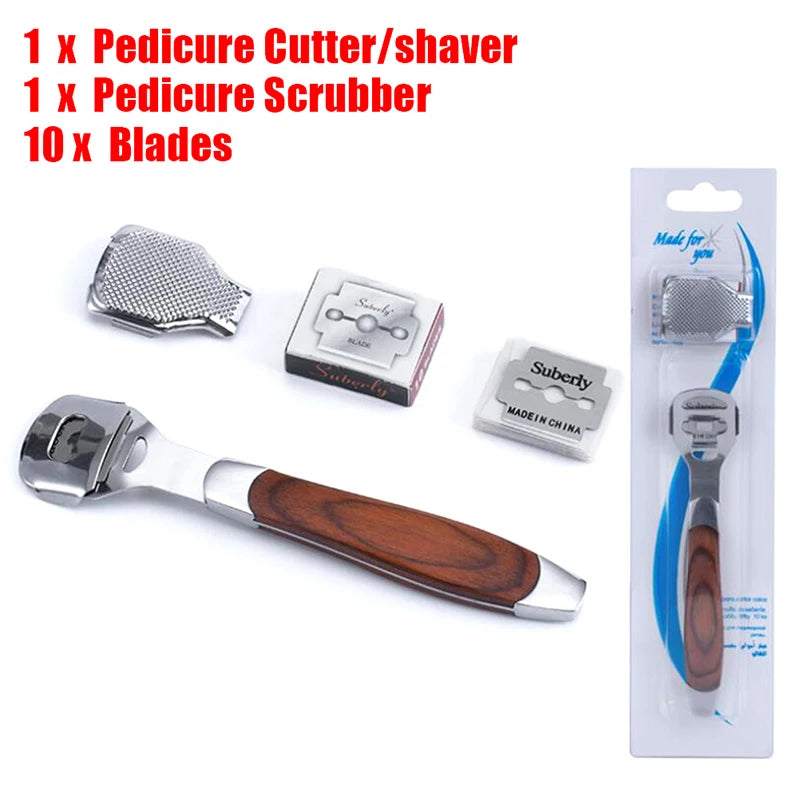 Foot Callus Shaver Raspheel Hard Skin Remover Hand Feet Pedicure Razor Tool Shavers Stainless Steel 