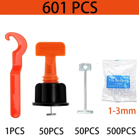 601PCS Reusable Tile Leveling System Set with 500 Spacers