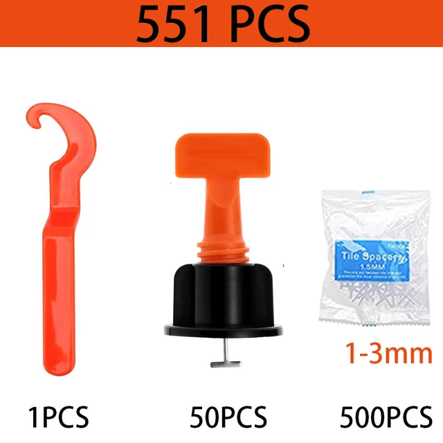 601PCS Reusable Tile Leveling System Set with 500 Spacers