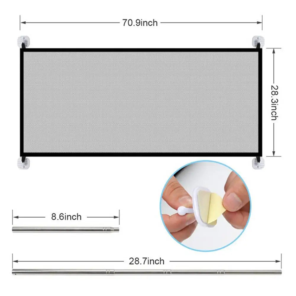 Portable Pet Barrier Fence – Folding Mesh Dog Gate for Indoor & Outdoor Use