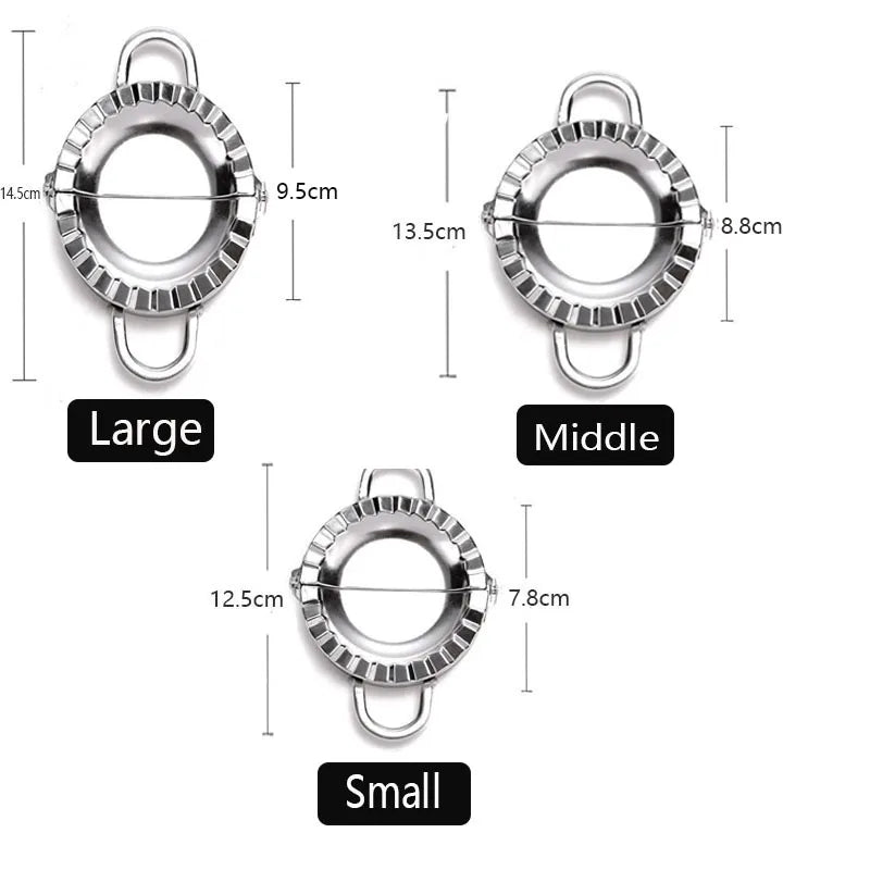 Dumpling Maker Stainless Steel Manual Dumpling Mold Press (Set of 3)