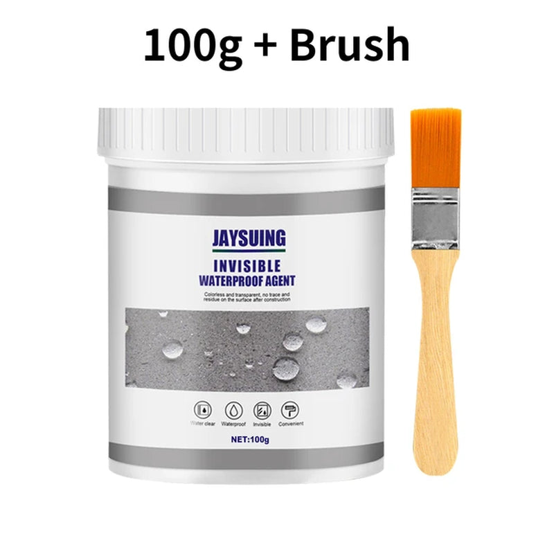 Invisible Waterproof Glue with Brush - 30/100/300G Waterproof Sealant for Wall, Tile, Window, and Bathroom