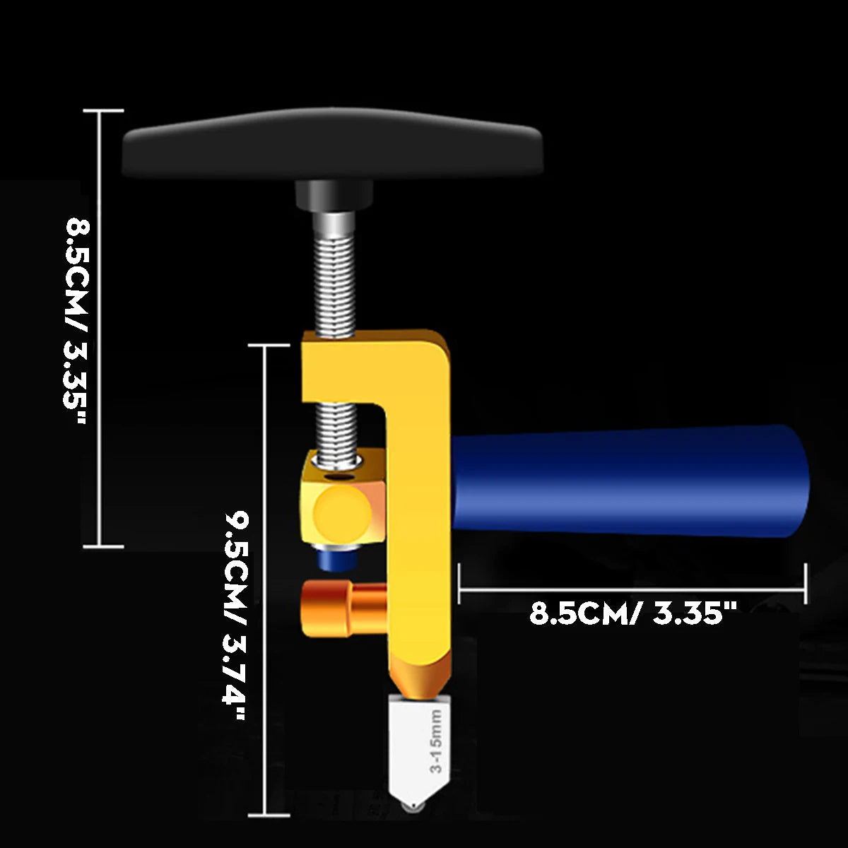 Professional 2-in-1 Ceramic & Glass Tile Cutter Tool Set