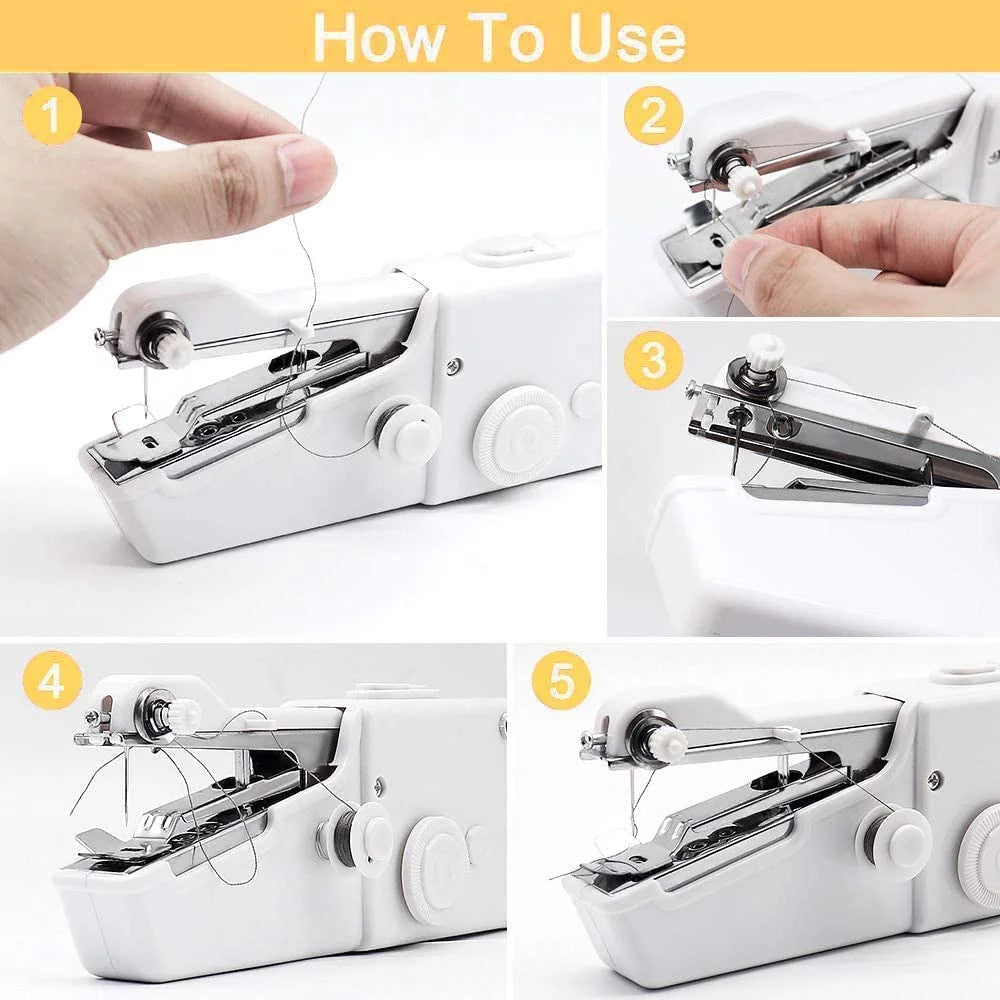 Mini Portable Sewing Machine, Hand Cordless Sewing Tool Handheld Sewing Machine