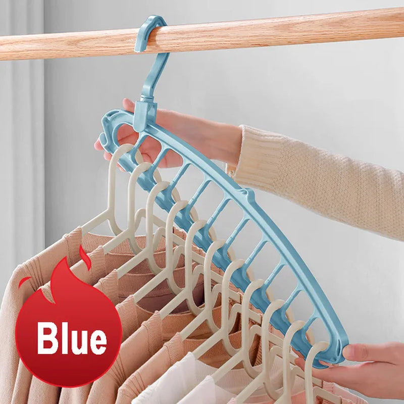 Space-Saving Multi-Port Clothes Hanger Closet Organizer – Plastic Scarf Storage Hanger