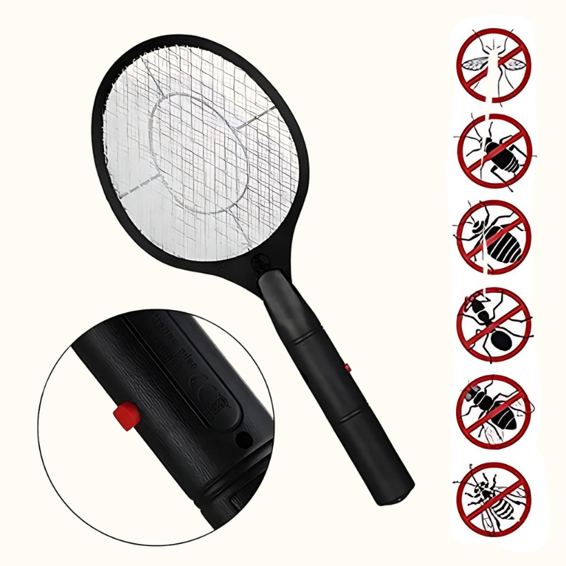  Handheld Electric Fly Insect Bug Zapper Bat,  Pest Control Solution