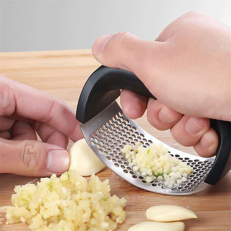 Manual Garlic Press Crusher Squeezer Tool Stainless Steel Masher Kitchen Tools