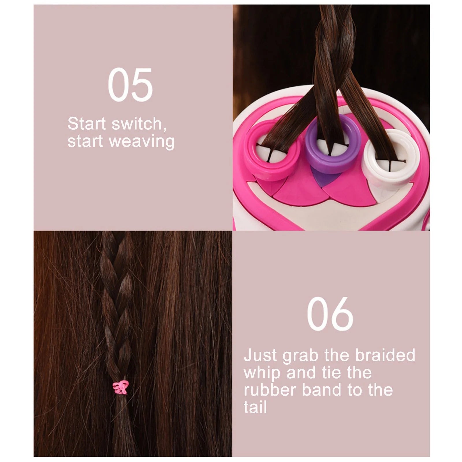 Instant Braid Maker, Hair Twisting Tool, Electric Rollers Hair Braider Hair，