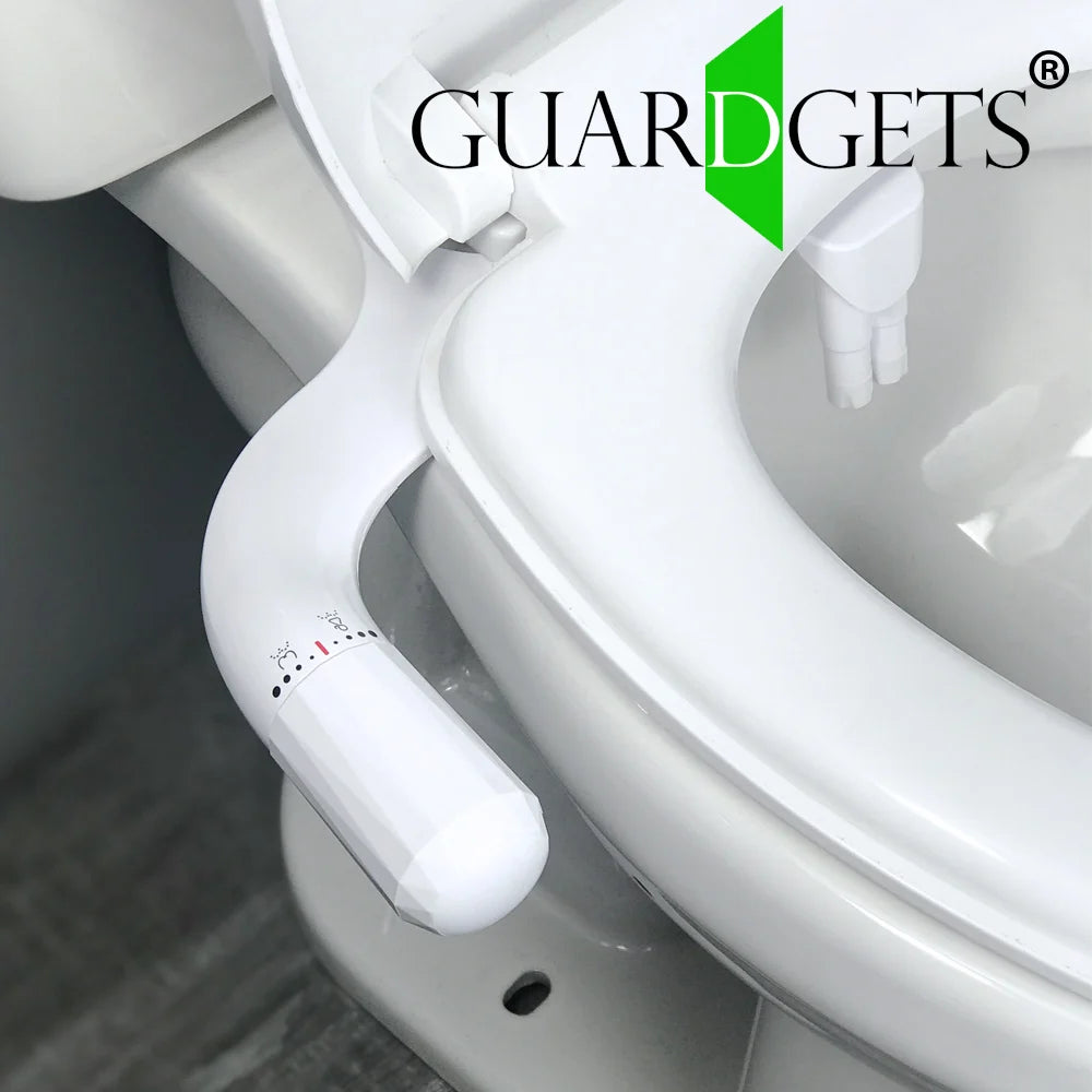 Bidet Toilet Seat Attachment with Self-Cleaning Nozzle - Japanese Non-Electric Bidet for Feminine and Rear Wash