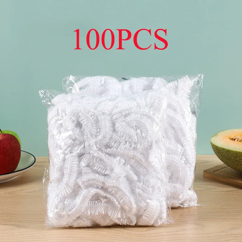 Disposable Elastic Food Cover Bags - Food Grade Plastic Wrap for Storage