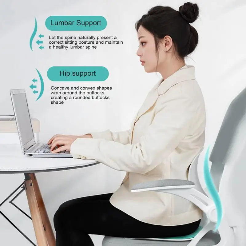 Ergonomic Lumbar Support Pillow - Perfect Posture Corrector for Ultimate Comfort, Washable Back Cushion for Office Chairs