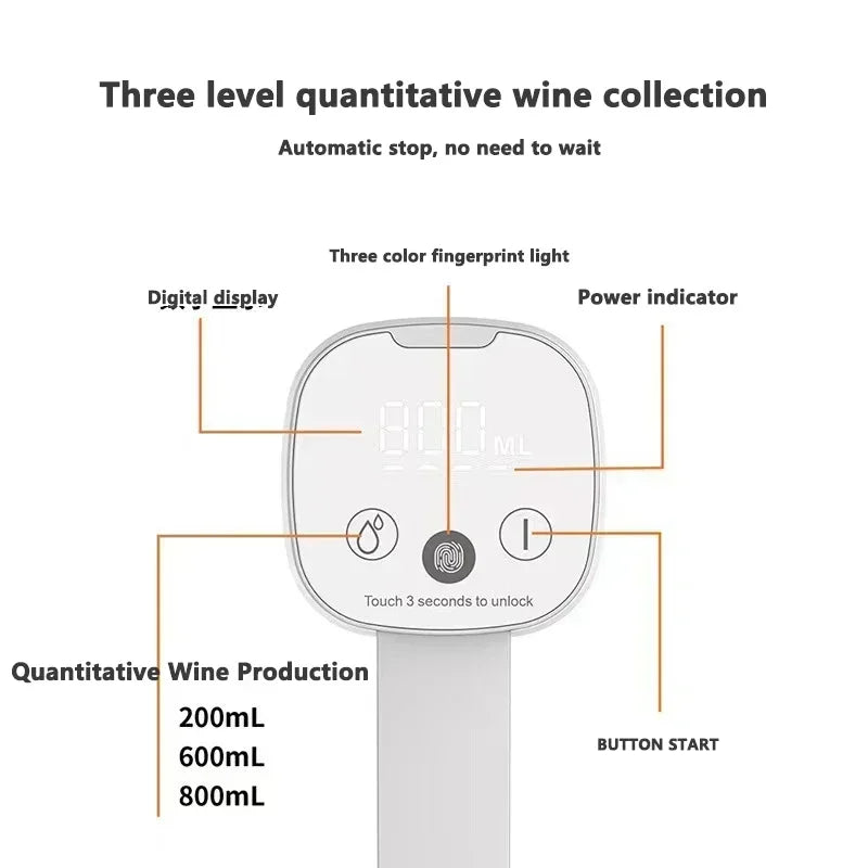 Smart Alcohol Dispenser: High-End, Adjustable Whiskey & Liquor Pump with Precision Pouring – Electric Wine Decanter for Professionals