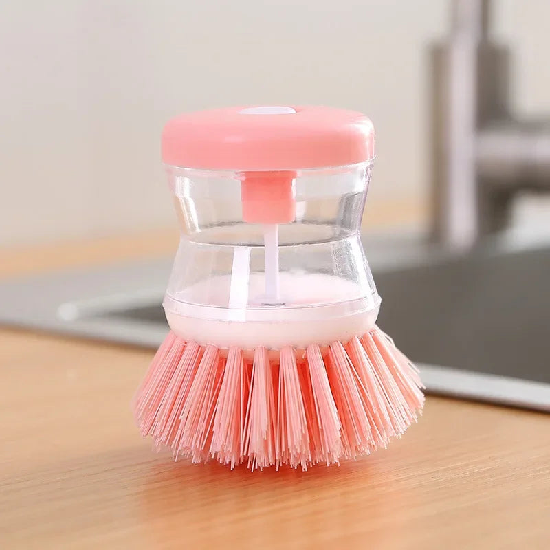 Soap Dispenser Handheld Cleaning Brushes Scrubber Household Cleaning Accessories Tool