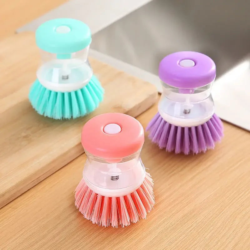 Soap Dispenser Handheld Cleaning Brushes Scrubber Household Cleaning Accessories Tool