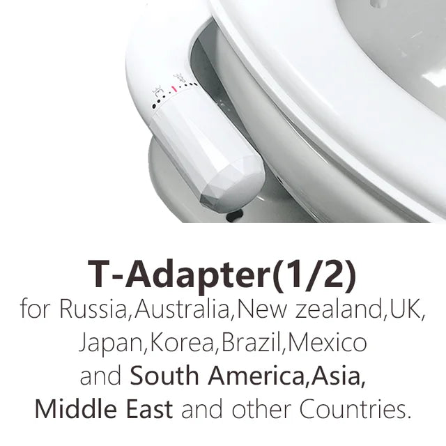 Bidet Toilet Seat Attachment with Self-Cleaning Nozzle - Japanese Non-Electric Bidet for Feminine and Rear Wash