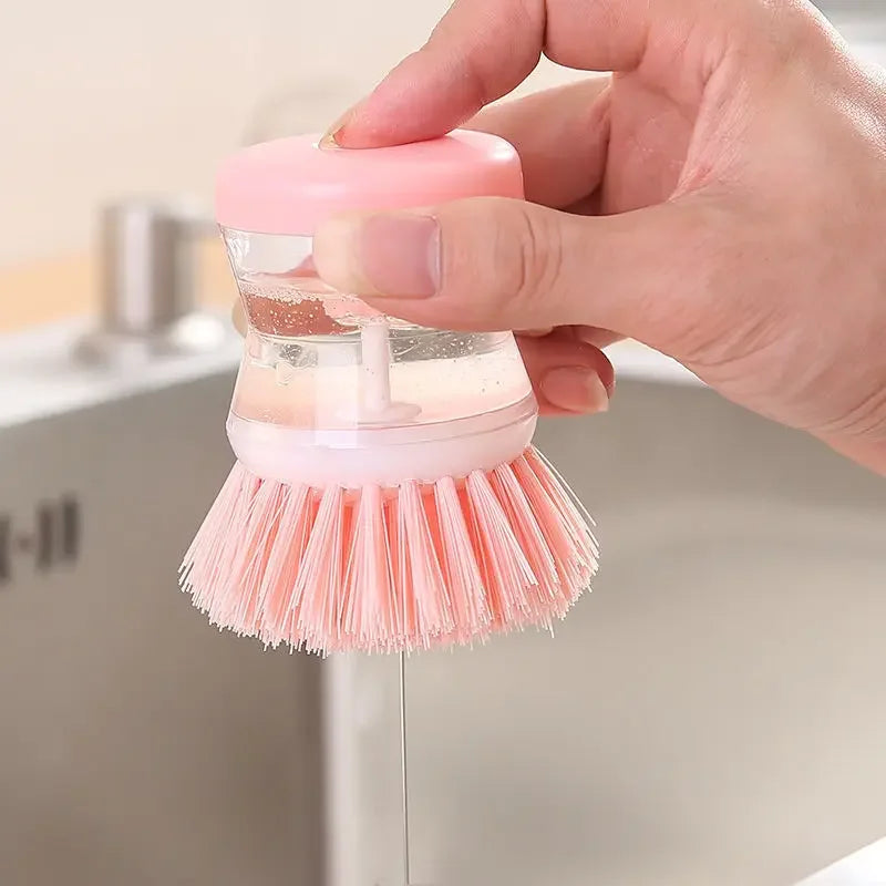 Soap Dispenser Handheld Cleaning Brushes Scrubber Household Cleaning Accessories Tool