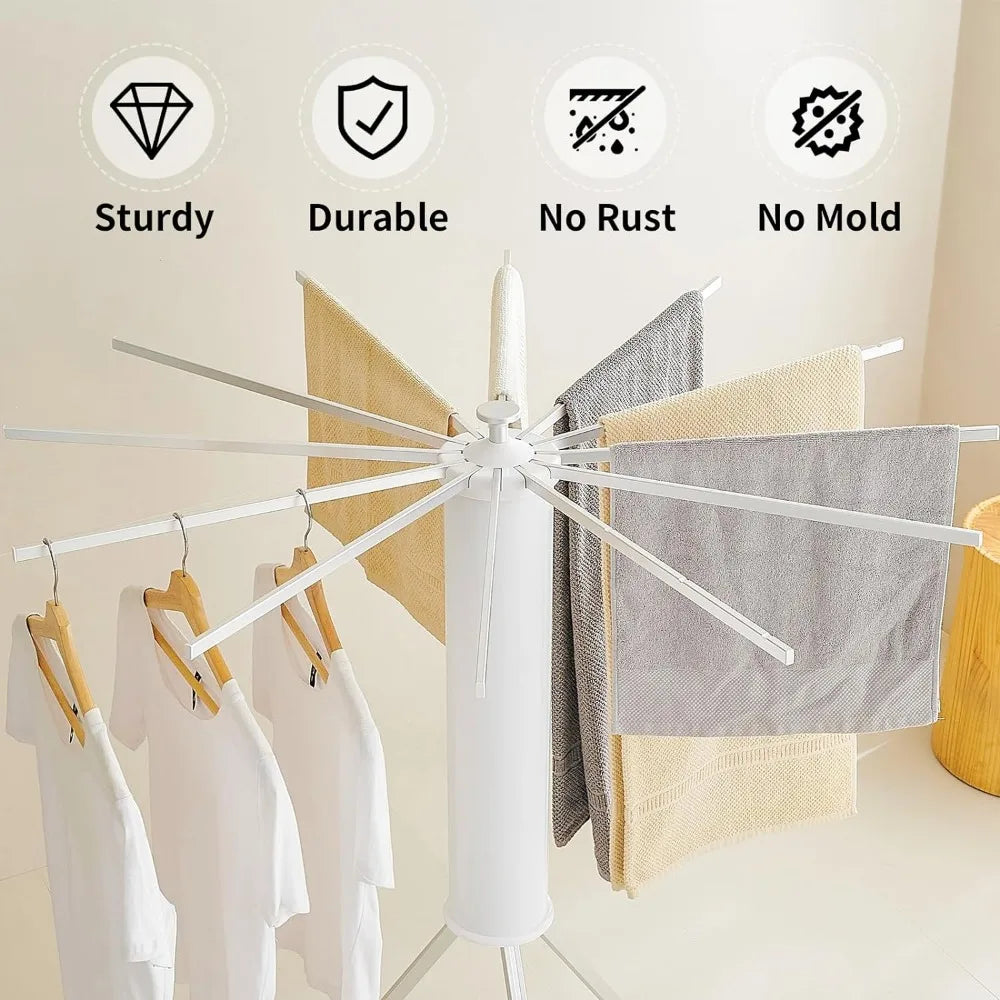 Tripod Clothes Drying Rack, Garment Rack Portable and Foldable Space-Saving Laundry Drying Rack