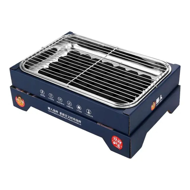 Portable Disposable Charcoal Grill - Compact BBQ for Camping and Outdoor Adventures