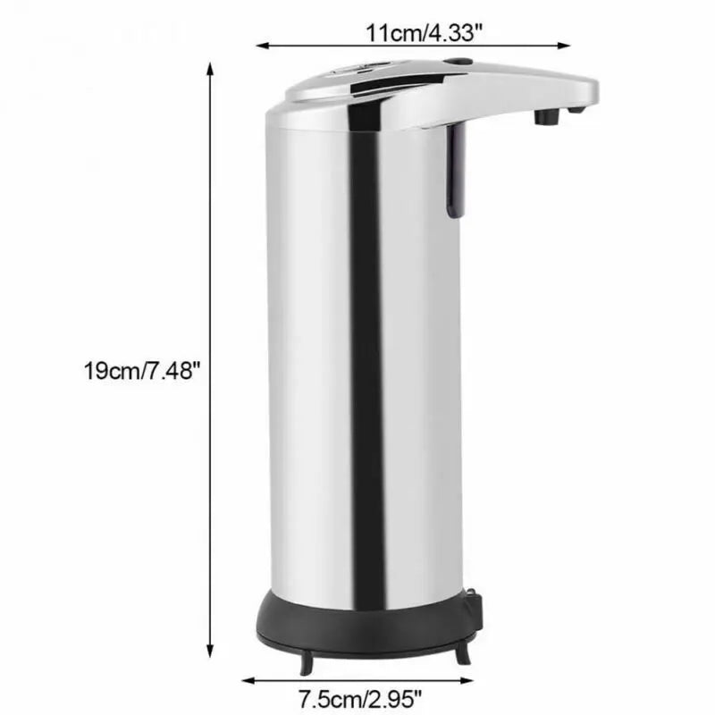 250ML Stainless Steel Automatic Soap Dispenser - Handsfree Touchless IR Sensor