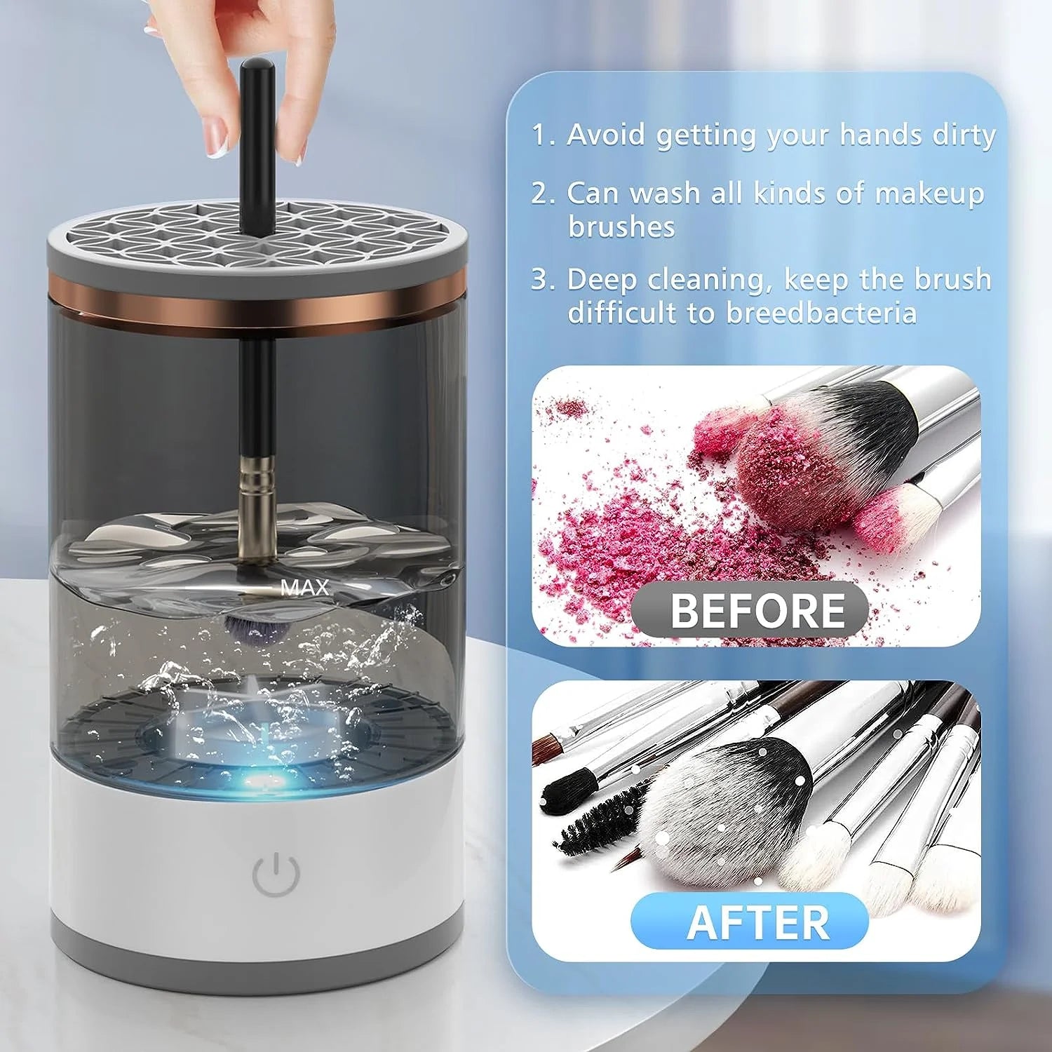 Electric Makeup Brush Cleaner Machine, USB Make up Brush Cleaner,Portable Electric Makeup Brush Cleaner