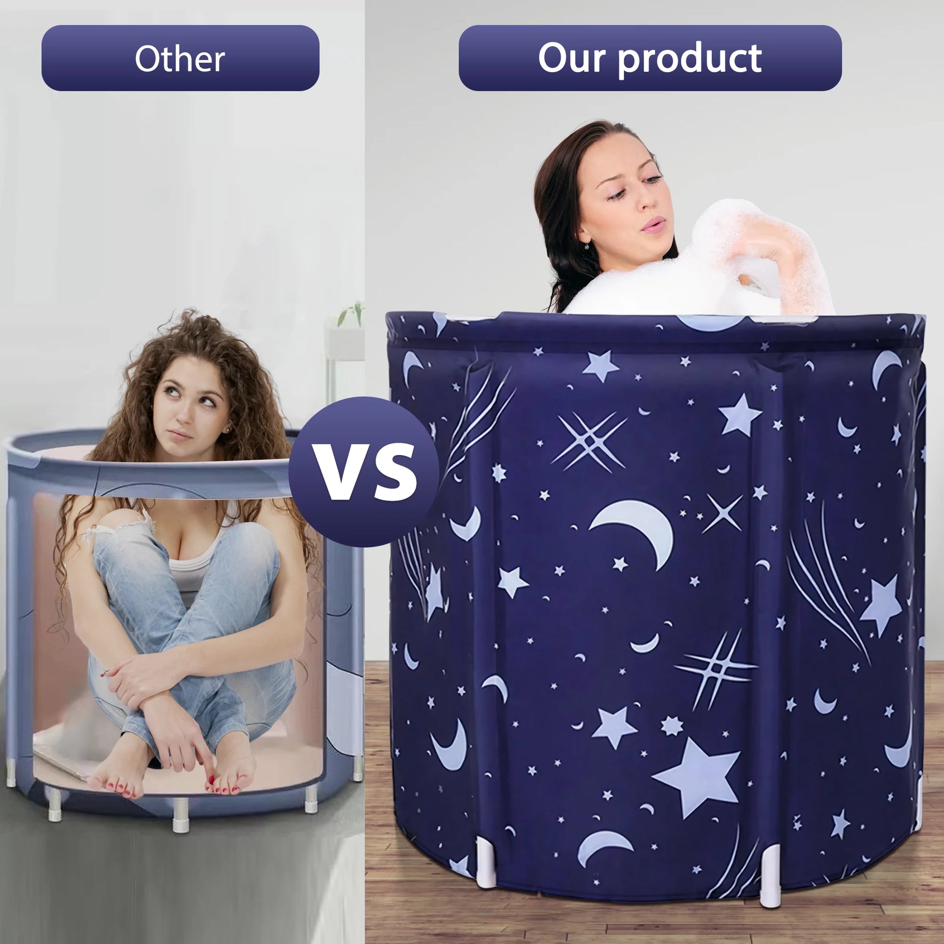 Portable Foldable Bathtub for Adults 