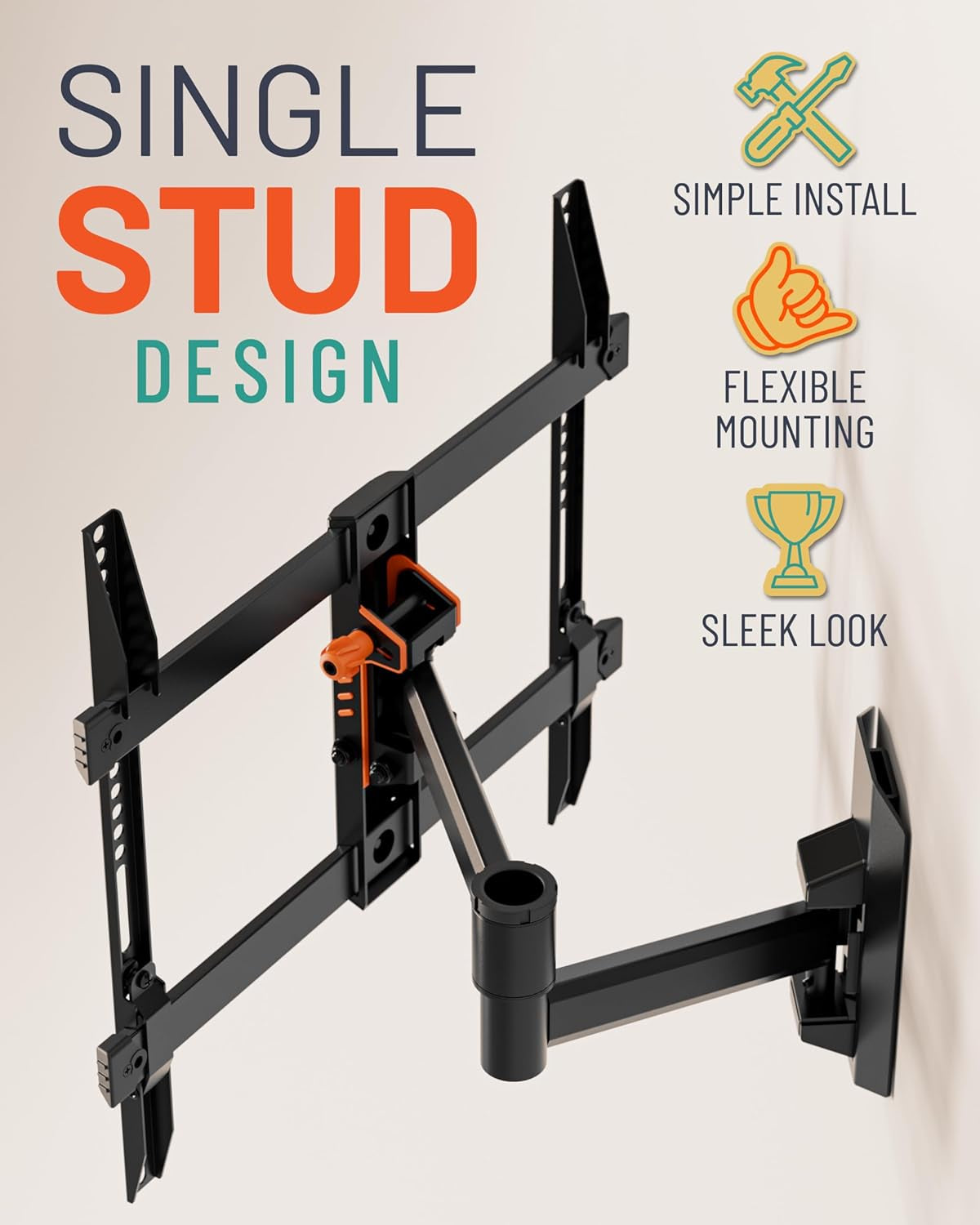 ECHOGEAR Swiftstud Swivel Full Motion TV Wall Mount