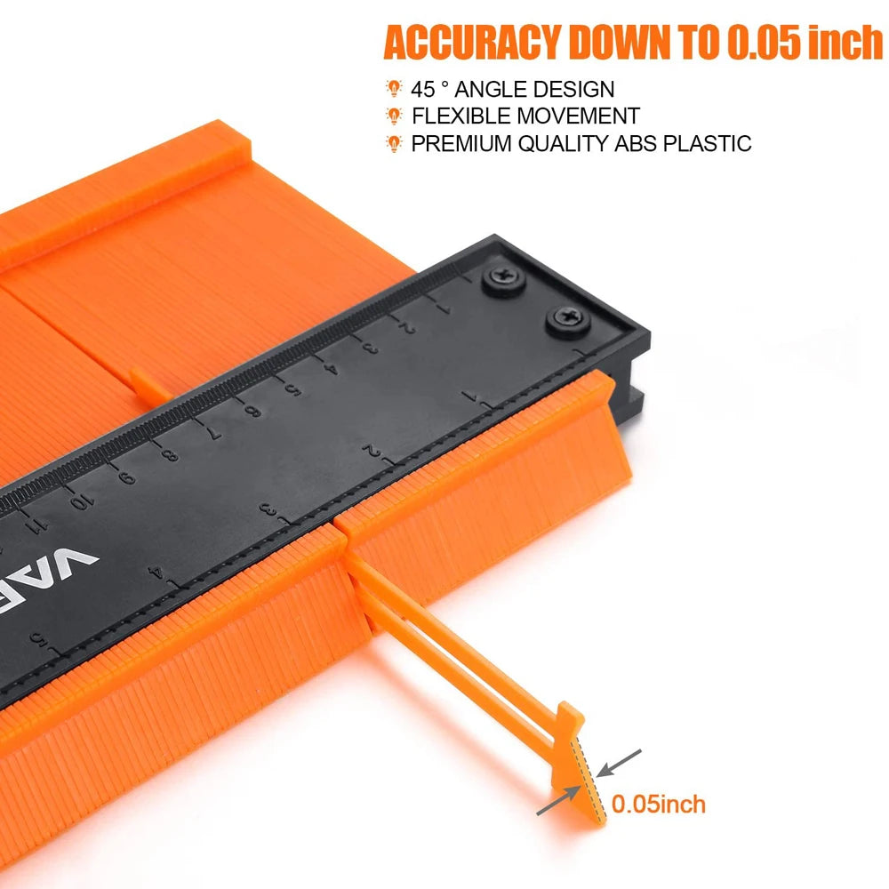 Contour Gauge Shaping Tool - Precise Wood Measure Ruler for Irregular Shapes