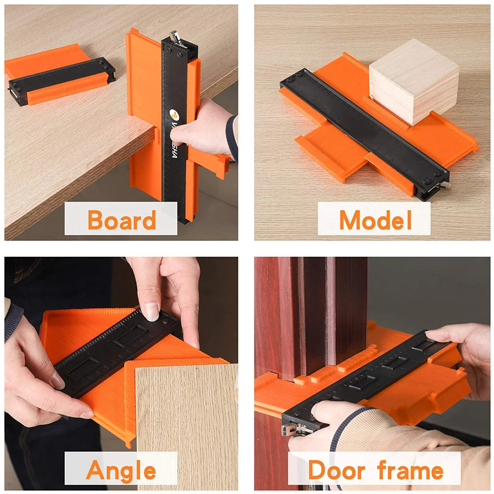 Contour Gauge Shaping Tool - Precise Wood Measure Ruler for Irregular Shapes