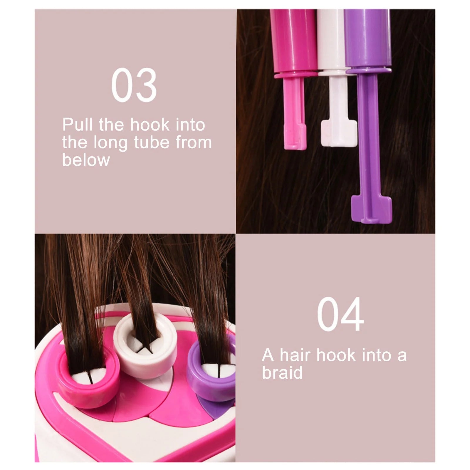 Instant Braid Maker, Hair Twisting Tool, Electric Rollers Hair Braider Hair，