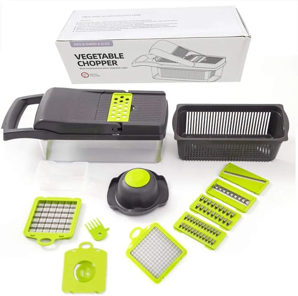 Pro 13 in 1 Vegetable Chopper, Onion Chopper,Kitchen Vegetable Slicer Dicer Cutter, with Container