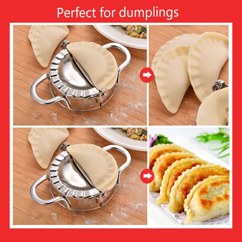 Dumpling Maker Stainless Steel Manual Dumpling Mold Press (Set of 3)