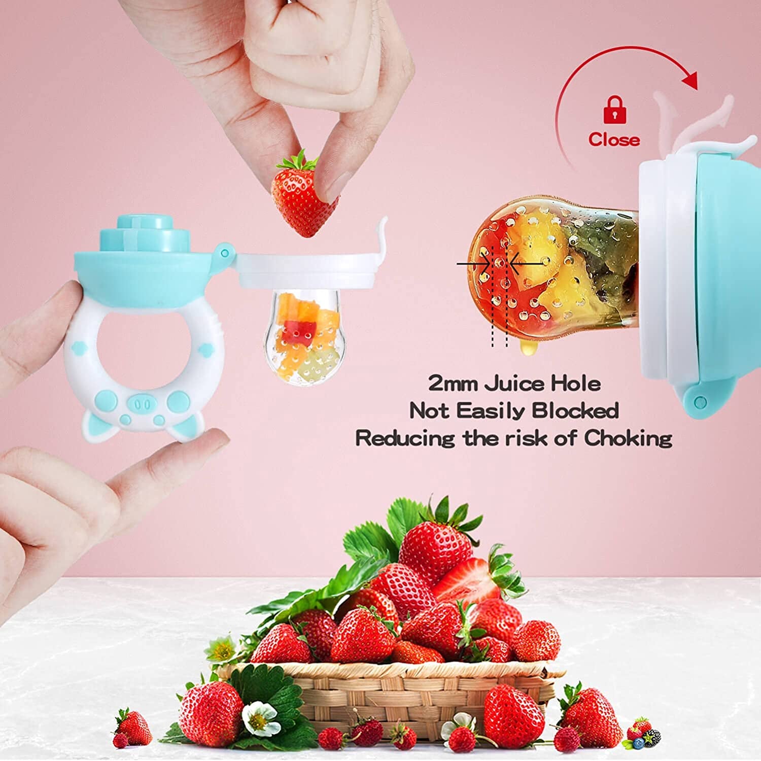 2-Pack Baby Fruit Food Feeder Pacifier