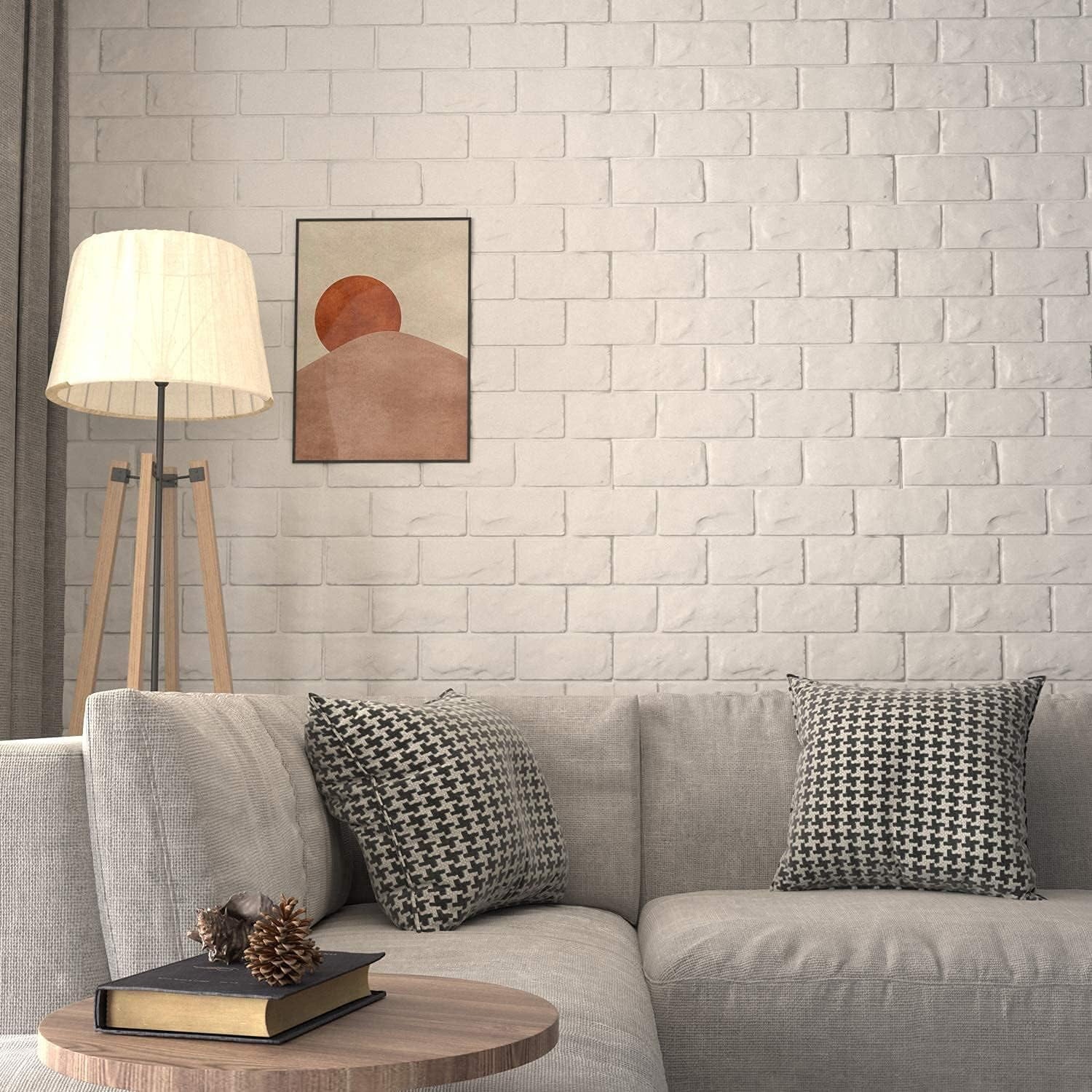 5PCS 30"X28" 3D Brick Wall Panels - Self-Adhesive Foam Wall Tiles for Stylish Home Decor