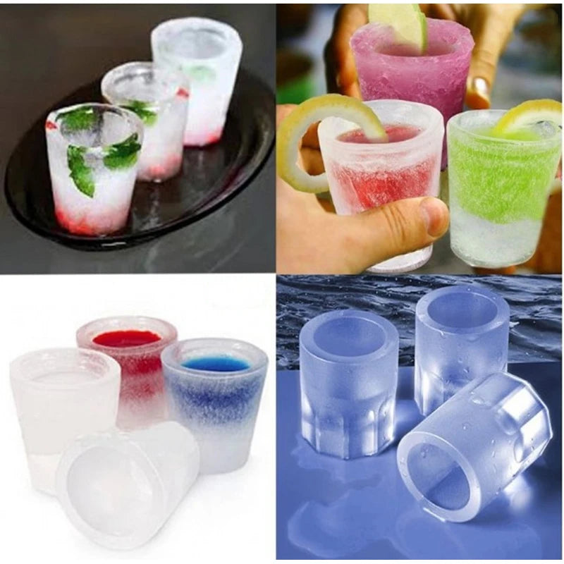 Ice Cup Cube Tray Mold Shot Glasses