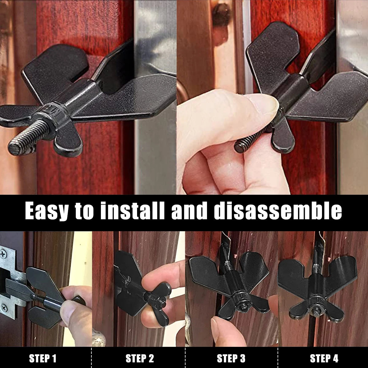 Portable Stainless Steel Door Lock – Extra Security for Home & Travel