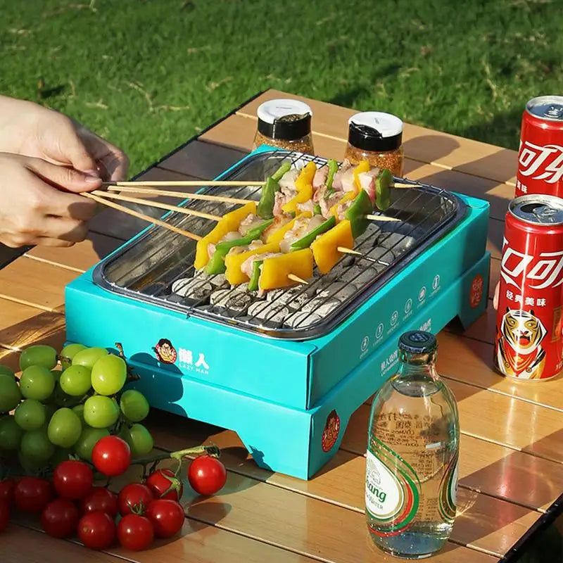 Portable Disposable Charcoal Grill - Compact BBQ for Camping and Outdoor Adventures