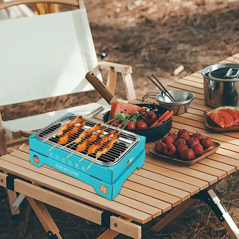 Portable Disposable Charcoal Grill - Compact BBQ for Camping and Outdoor Adventures