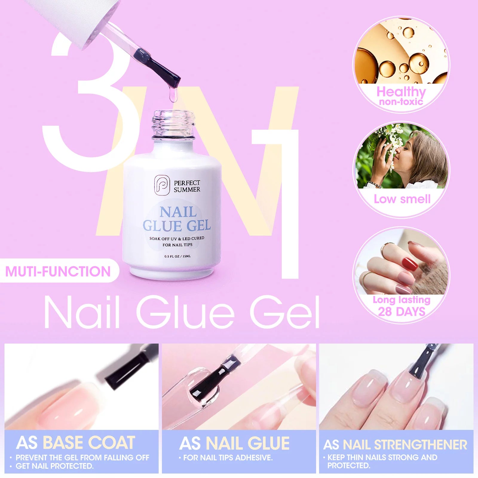 Ultimate Nail Extension Set: 504PC Coffin False Nail Tips with 3-in-1 Glue Gel & UV Lamp!